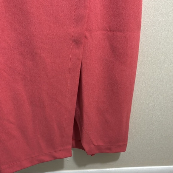 Maggy London Pink Sheath Midi Dress with Slit - Picture 7 of 10